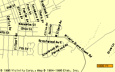 Moundsville Map Near Hillview Terrace Church of Christ